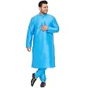 VASTRAMAY Men39s Silk Blend Solid Regular Kurta