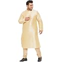 VASTRAMAY Men39s Silk Blend Solid Regular Kurta
