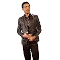 VASTRAMAY mens VASTRAMAY Men's Black Silk Blend Blazer_VSHRMCT028BL_42