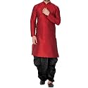 VASTRAMAY Men39s Silk Blend Kurta and Dhoti