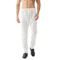 VASTRAMAY Men's White Cotton Blend Pyjama