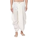 VASTRAMAY Men39s White Silk Blend Readymade Elastic