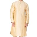 VASTRAMAY Men Banarasi Silk Solid Kurta 