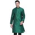 VASTRAMAY Men Banarasi Silk Solid Kurta 
