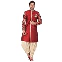 VASTRAMAY Men Silk Blend Casual Style Sherwani