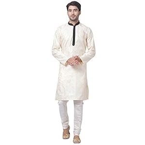 VASTRAMAY Men Soft Cotton Kurta with Buttoned