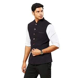VASTRAMAY Men VASTRAMAY Mens Wine - Nehru