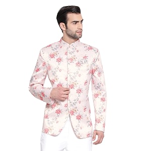 VASTRAMAY Mens Silk Blend Blazer - Timeless