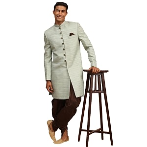 VASTRAMAY mens Vastramay Mens Mint Green And