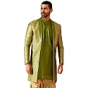 VASTRAMAY mens VASTRAMAY Men39s Green Silk Blend