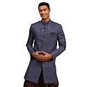 VASTRAMAY mens Vastramay Men39s Navy Blue Silk