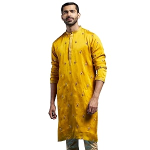 VASTRAMAY VM Mens Silk Blend Kurta -