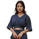 VASTRAMAY Women39s Cotton Crop Yoga Top with