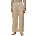 VASTRAMAY Women39s Cotton Linen Straight Yoga Pants