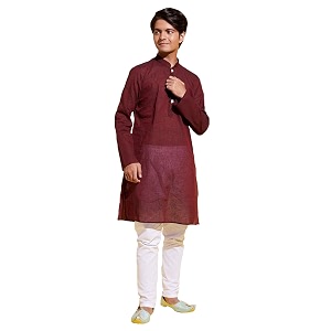 VASTRAMAY Boys YUVA Boys Garnet Maroon and