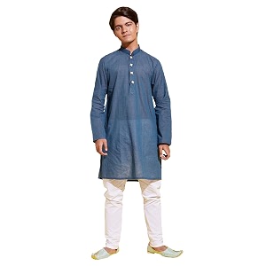VASTRAMAY Boys YUVA Boys Midnight Blue and