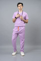 VastraMedwear Medical Scrub Suit for Men Pa Shirt Hospital Scrub (Purple M)