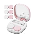 Vastsoon Contact Lens Case, Portable Contact Case with Contact Lens Applicator Tool and 3pcs Extra Solution Soaking Cases for Daily Vision Care and Outdoor Use, Travel Size (Pink)
