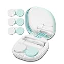 Vastsoon Contact Lens Case, Portable Contact Case with Contact Lens Applicator Tool and 3pcs Extra Solution Soaking Cases for Daily Vision Care and Outdoor Use, Travel Size (Mint Green)