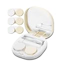 Vastsoon Contact Lens Case, Portable Contact Case with Contact Lens Applicator Tool and 3pcs Extra Solution Soaking Cases for Daily Vision Care and Outdoor Use, Travel Size (Beige)