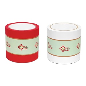 vastu vardan red and white vastu correction tape  4 inch 96mm approx  length- 20 meter approx  toilet vastu remedy  pack of 2