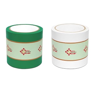 vastu vardan white and green vastu correction tape combo  4 inch 96mm approx  length- 20 meter approx  toilet vastu remedy  pack of 2