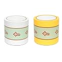 Vastu Vardan Combo of Yellow and White Tape | 4 Inch (96mm) Approx | Length- 20 Meter Approx | Toilet Vastu Remedy | Pack of 2