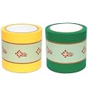 Vastu Vardan Yellow and Green Vastu Correction Tape Combo | 4 Inch (96mm) Approx | Length- 20 Meter Approx | Toilet Vastu Remedy | Pack of 2