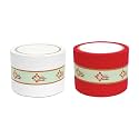 Vastu Vardan White and Red Tape | 3 Inch (72mm) Approx | Length- 20 Meter Approx | Pack of 2 | Vastu Tape Remedy | Toilet Correction | Tape Remedy | Vastu Tape |