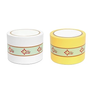 vastu vardan white and yellow tape  3 inch 72mm approx  lenth- 20 meter approx  pack of 2  vastu tape remedy  toilet correction  tape remedy  vastu tape 