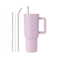 Vasukie 1200 ML Stainless Steel Tumbler with Handle and Lid,2 Straw | 100% Leakproof Travel Mug Water Cup for Gym, Office &amp; Outdoor Use (Thistle)