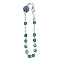 Vatican Imports Crystal One Decade Rosary Bracelet (Emerald)