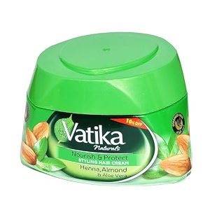 vatika imported nourish amp protect styling hair cream henna almond aloe vera 140ml