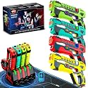VATOS Rechargeable Infrared Laser Tag Set - 4 Player Toy Blaster with Charging Station, No Vests Needed, Infrared Laser tag with Data Display for Kids Teen Adults Family Group Activity Game