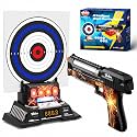 VATOS Smart Electronic Shooting Game Set with Auto-Scoring Target Base and Rechargeable Toy, Real-Time Voice Feedback, 4 Shooting Modes, Indoor Outdoor Toy for Teens Adults Family Party