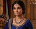 VATSALYA creation Alloy Blue Jewellery Set