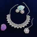 VATSALYA creation Alloy Gold-plated Beige Jewellery Set