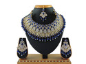 VATSALYA creation Alloy Gold-plated Blue Jewellery Set
