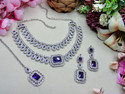 VATSALYA creation Alloy Gold-plated Blue Jewellery Set