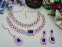 VATSALYA creation Alloy Gold-plated Blue Jewellery Set