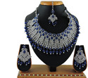 VATSALYA creation Alloy Gold-plated Blue Jewellery Set