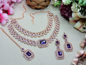 VATSALYA creation Alloy Gold-plated Blue Jewellery Set