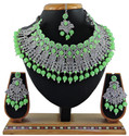 VATSALYA creation Alloy Gold-plated Green, Silver Jewellery Set