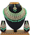VATSALYA creation Alloy Gold-plated Green Jewellery Set