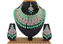 VATSALYA creation Alloy Gold-plated Green Jewellery Set