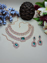 VATSALYA creation Alloy Gold-plated Green Jewellery Set