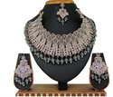 VATSALYA creation Alloy Gold-plated Grey Jewellery Set