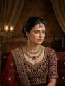 VATSALYA creation Alloy Gold-plated Maroon, Silver Jewellery Set