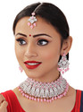 VATSALYA creation Alloy Gold-plated Pink, Silver Jewellery Set