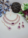 VATSALYA creation Alloy Gold-plated Purple Jewel Set (Pack of 1)